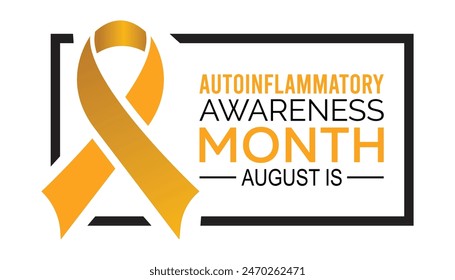 El mes de la conciencia autoinflamatoria se observa cada año en August.Anuncio diseño Plantilla Ilustración vectorial diseño de fondo.
