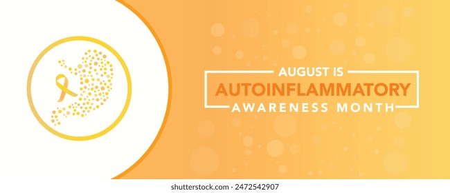 Autoinflammatory awareness month is observed every year on August.banner design template Vector illustration background design.
