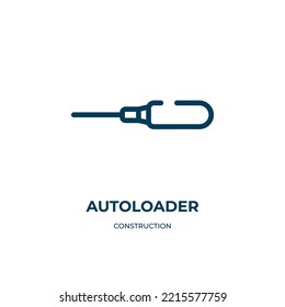 Autoloader icon. Linear vector illustration from construction collection. Outline autoloader icon vector. Thin line symbol for use on web and mobile apps, logo, print media.