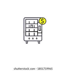 automat para el comercio. ilustración de icono .vector