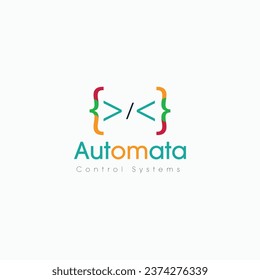 Diseño del logotipo de Automata. Logo de Coding. sencillo y colorido