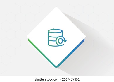 Automate backup and restore processes icon vector design