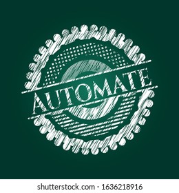 Automate chalk emblem. Vector Illustration. Detailed.