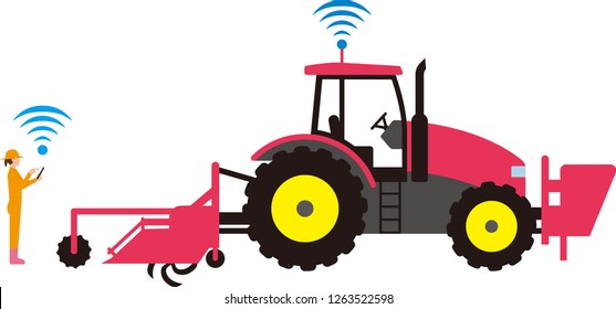 Automated agricultural tractor