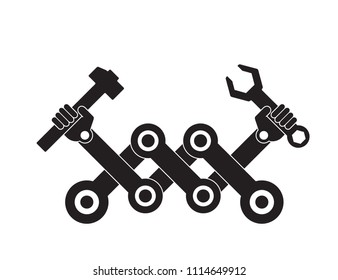 automated assembly and manufacturing logo template