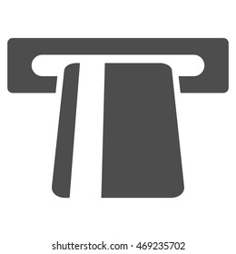 Automated Banking Service icon. Vector style is flat iconic symbol with rounded angles, gray color, white background.
