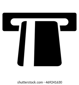 Automated Banking Service icon. Vector style is flat iconic symbol with rounded angles, black color, white background.