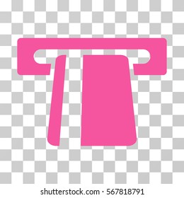 Automated Banking Service icon. Vector illustration style is flat iconic symbol, pink color, transparent background. Designed for web and software interfaces.