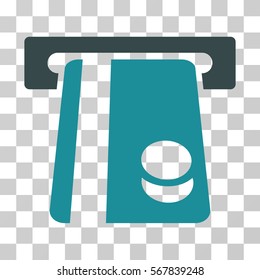 Automated Banking Service icon. Vector illustration style is flat iconic bicolor symbol, soft blue colors, transparent background. Designed for web and software interfaces.