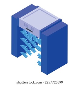 Automated car wash brush icon isometric vector. Wax service. Washer clean