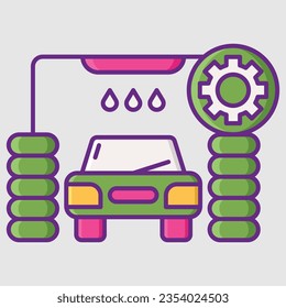Automated car wash pro vector