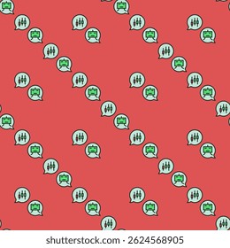 Automated Crypto Trading Chat vector concept colored seamless pattern