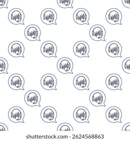 Automated Crypto Trading vector concept seamless pattern in outline style