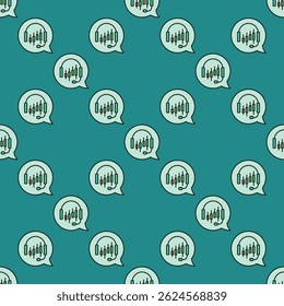 Automated Cryptocurrency Trading vector concept colored seamless pattern