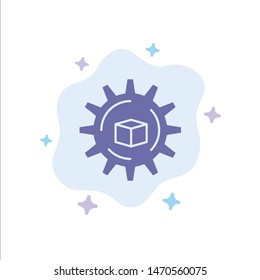 Automated, Data, Solution, Science Blue Icon on Abstract Cloud Background. Vector Icon Template background