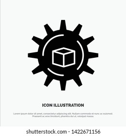 Automated, Data, Solution, Science solid Glyph Icon vector