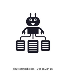 automated document management, business automation icon on white