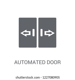 automated door icon. Trendy automated door logo concept on white background from Smarthome collection. Suitable for use on web apps, mobile apps and print media.