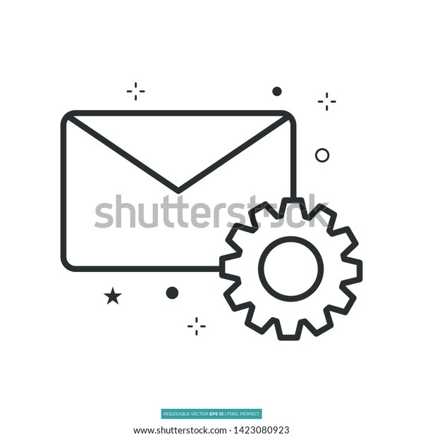 Automated Email Classification Icon Vector Illustration Stock Vector ...