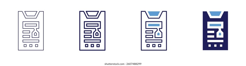 Automated email icon in 4 different styles. Thin Line, Line, Bold Line, Duotone. Duotone style. Editable stroke.