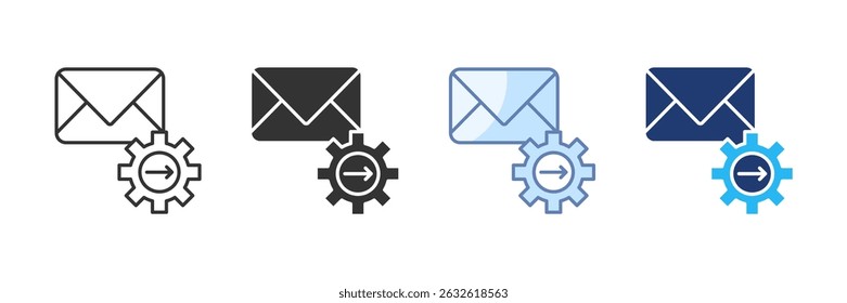 Automated Email Icon Set Multiple Style Collection