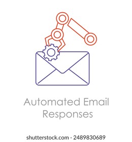 Automated Email Response Icon with editable stroke.