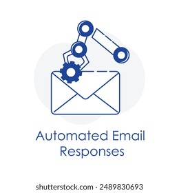 Icono de respuesta automática por correo electrónico con trazo editable.
