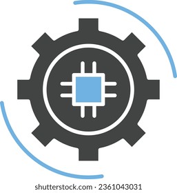 Automated Engineering Icon image. Suitable for mobile application.