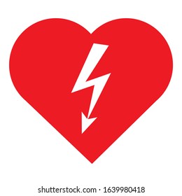 Automated external defibrillator AED sign graphics design. Perfect for backgrounds, backdrop, sticker, sign,icon, symbol, label, poster, banner, notice etc.