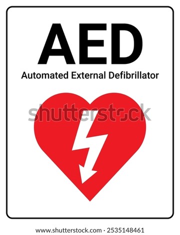 Automated External Defibrillator AED Sign