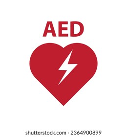 Automated external defibrillator icon , filled flat sign illustration on white background..eps