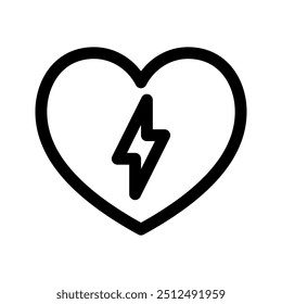 Automated external defibrillator line icon