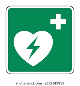 Automated External Heart Defibrillator – Portable Life-Saving Device for Cardiac Emergencies – High Quality Vectorial Image