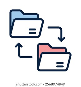 Automated file transfer vector design, ready to use vector