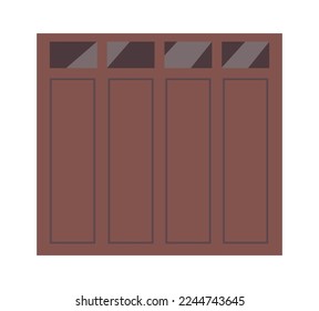 Automated garage door gate flat icon Warehouse entrance. Vector illustration