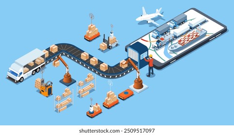 Os AGVs (Automated Guided Vehicles, veículos guiados automatizados) com tecnologia móvel habilitada para 5G, sistemas de visão e mapeamento virtual revolucionam a logística, aumentando a eficiência do transporte e o gerenciamento inteligente de depósitos.