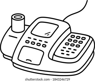 Automated Hemoglobin Analyzer Vector Outline Illustration Stock Vector ...