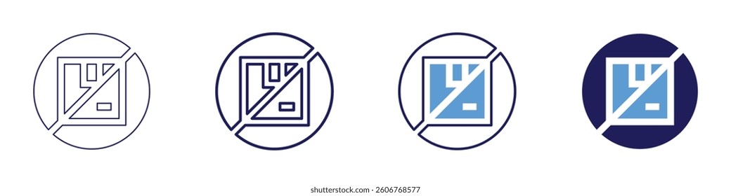 Automated delivery​ icon in 4 different styles. Thin Line, Line, Bold Line, Duotone. Duotone style. Editable stroke.