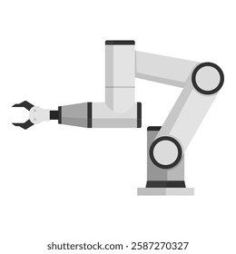 Automated industrial robotic arm isolated: technology and AI concept