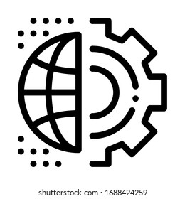 automated internet settings icon vector. automated internet settings sign. isolated contour symbol illustration