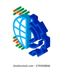 automated internet settings icon vector. isometric automated internet settings sign. color isolated symbol illustration