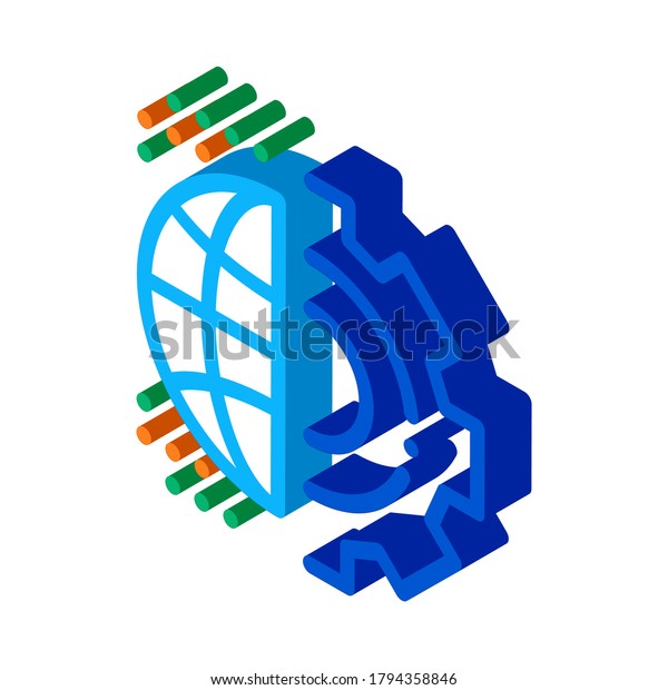 Automated Internet Settings Icon Vector Isometric Stock Vector (Royalty ...