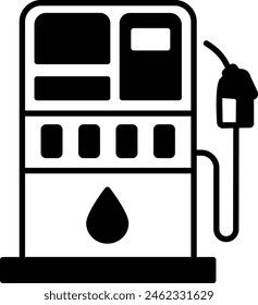 Automated Jetfuels filling Station Vector Design, crude oil and natural Liquid Gas Symbol, Petroleum and gasoline Sign, power energy illustration, Digital Fuel dispenser Concept
