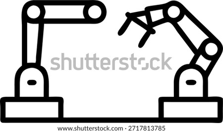 Automated Manufacturing Floor concept as A plain background showcasing an automated manufacturing floor with robotic arms and advanced machinery leaving space for overlaying text. The image represents achievement through industrial automation. in Photo Stock Concept , copy space for advertisement or banner with Photo Realistic as high Quality Detail --ar 7:2