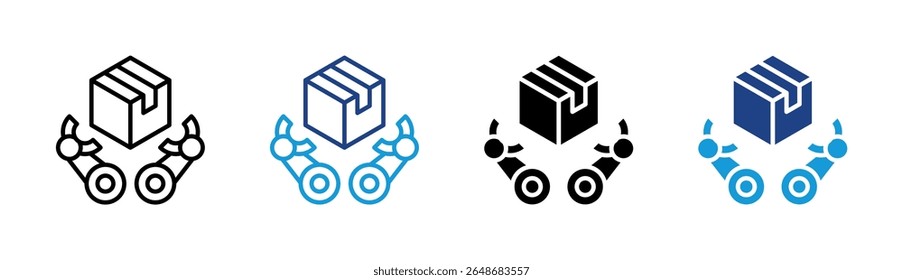 Elemento de icono de embalaje automatizado para diseño