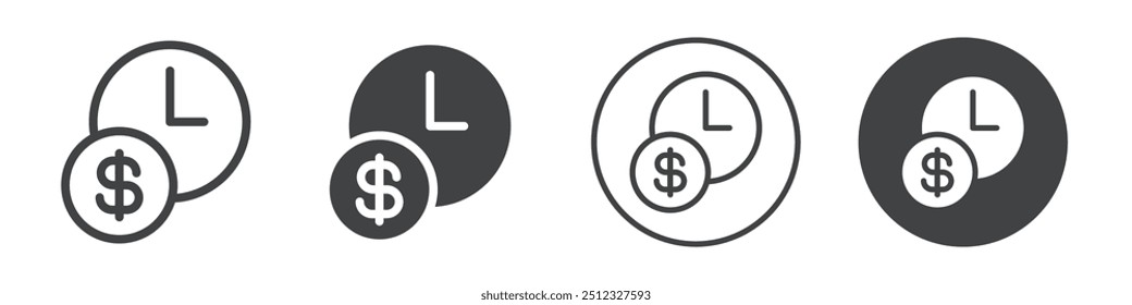 Ícone Pagamentos Automatizados Descrição do logotipo do vetor