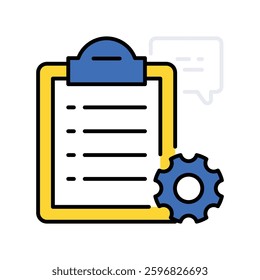 Automated Planning vector filled outline icon. EPS 10 file