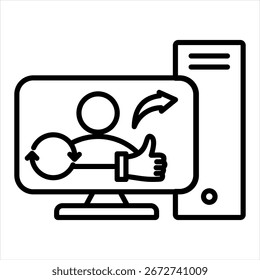 Icono de contabilización automatizada Ilustración vectorial
