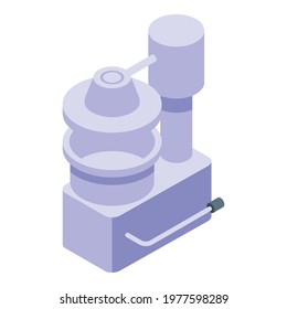 Automated press machine icon. Isometric of Automated press machine vector icon for web design isolated on white background