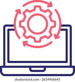 Automated Process Icon Color Vector Illustration